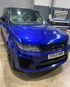 Range Rover SRV Blue Paint Protection Wrap